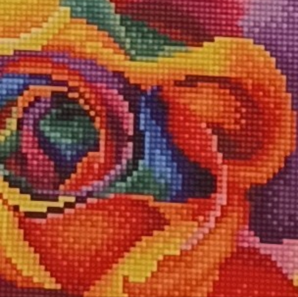 Diamond Art Colorful Rose Wall Decor